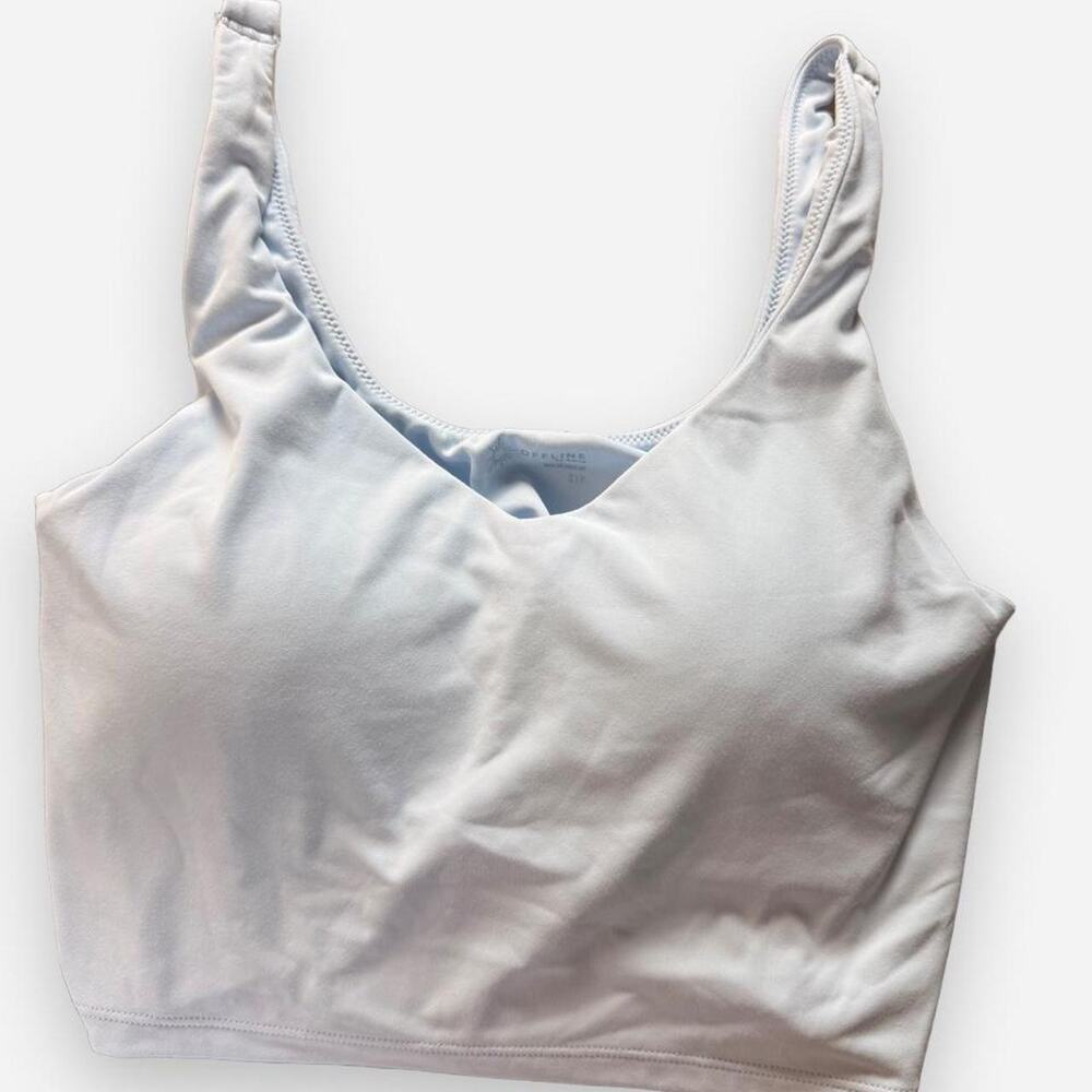 Aerie light blue crop top